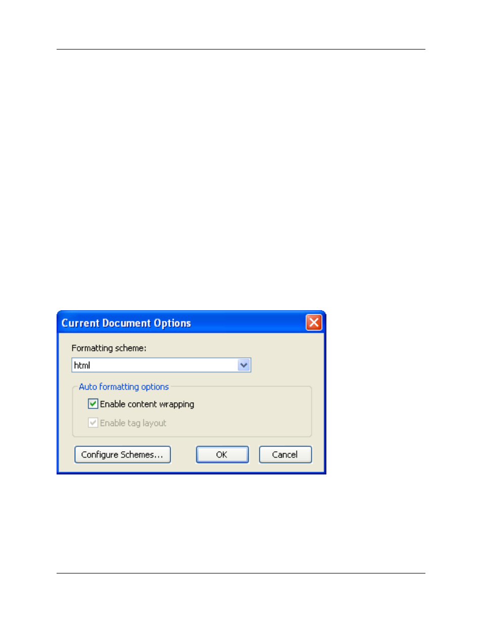Enabling/disabling for the current document, Current document options dialog | Slick EDIT V3.3 User Manual | Page 302 / 568