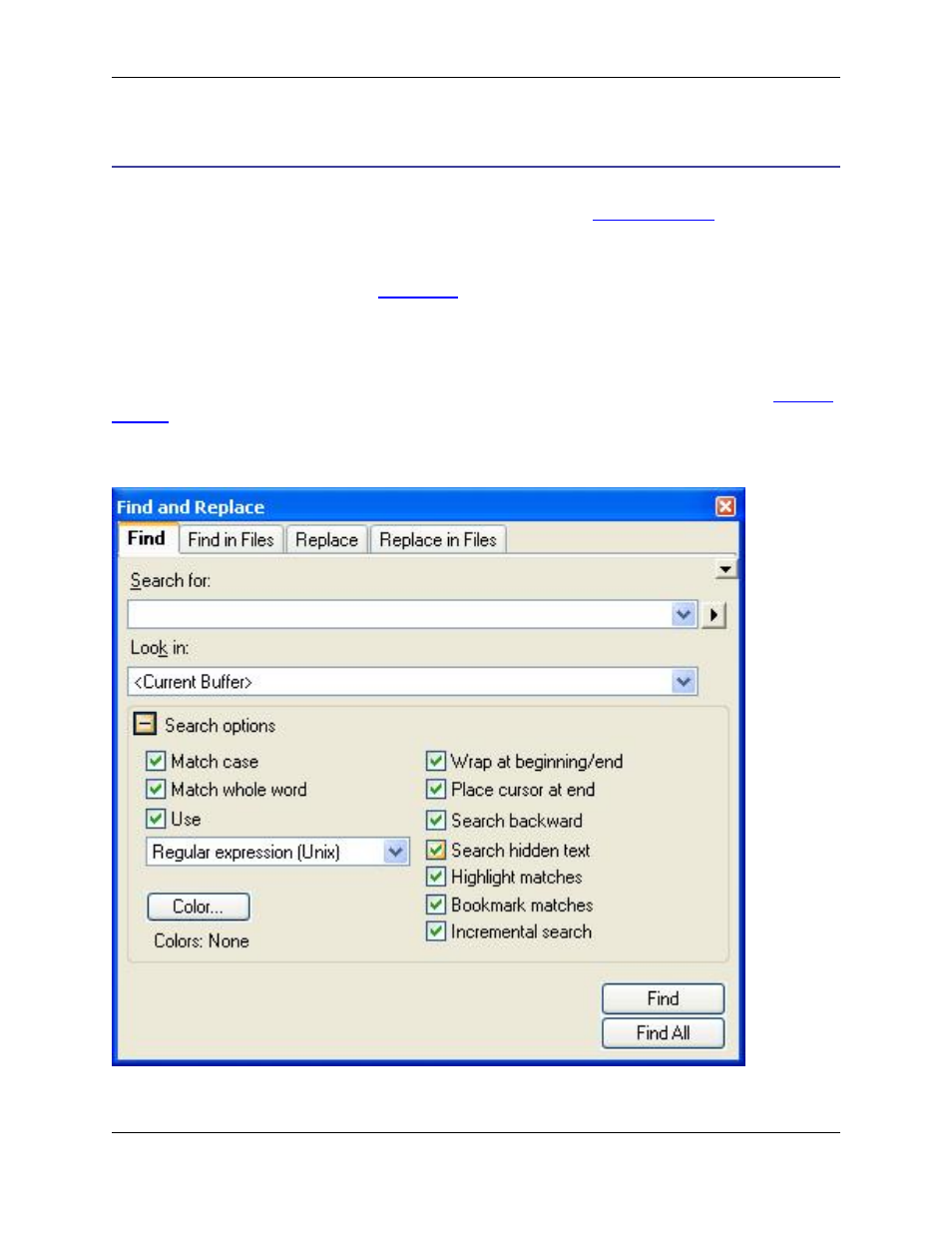 Search dialogs, Find and replace view | Slick EDIT V3.3 User Manual | Page 365 / 568