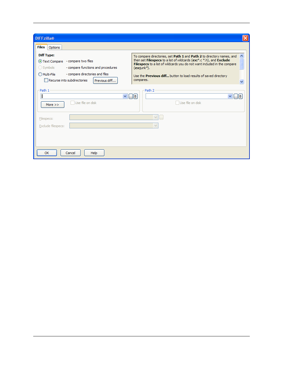 Diff types, Path information and filespecs | Slick EDIT V3.3 User Manual | Page 395 / 568