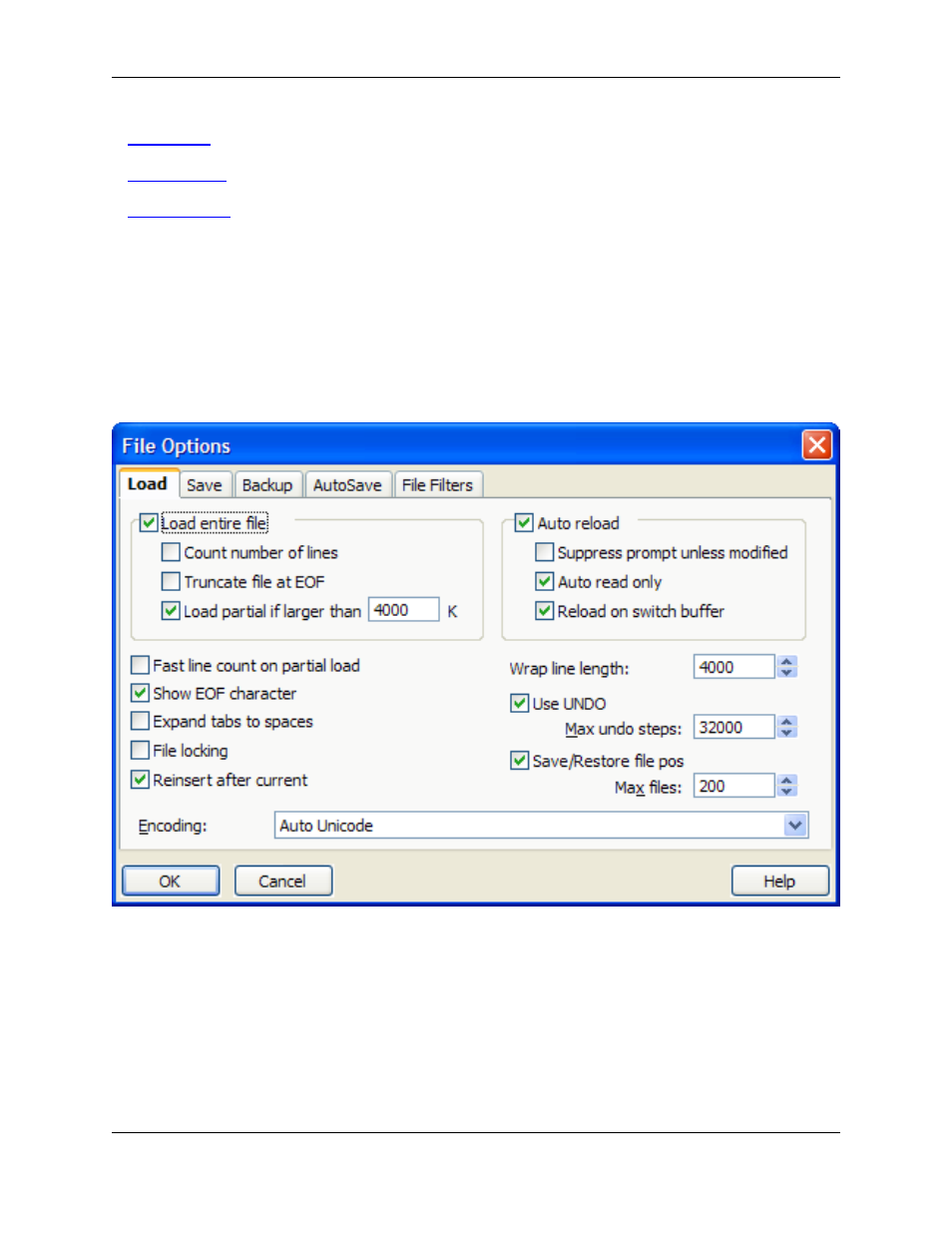 Load tab, File options: load tab | Slick EDIT V3.3 User Manual | Page 444 / 568