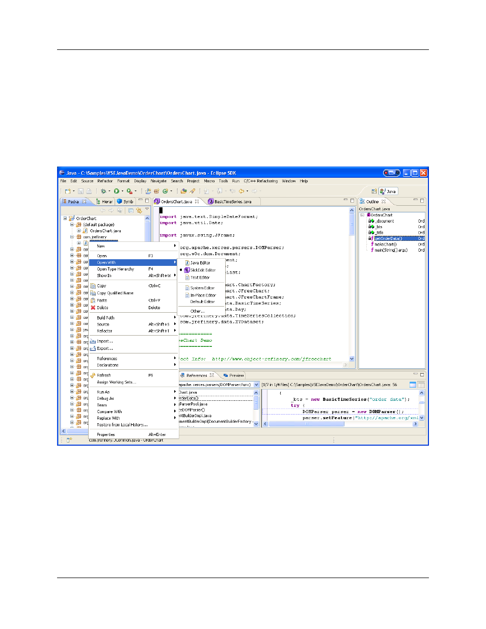 Switching between the slickedit, Core editor and eclipse editors, Opening source files with slickedit core | Slick EDIT V3.3 User Manual | Page 45 / 568