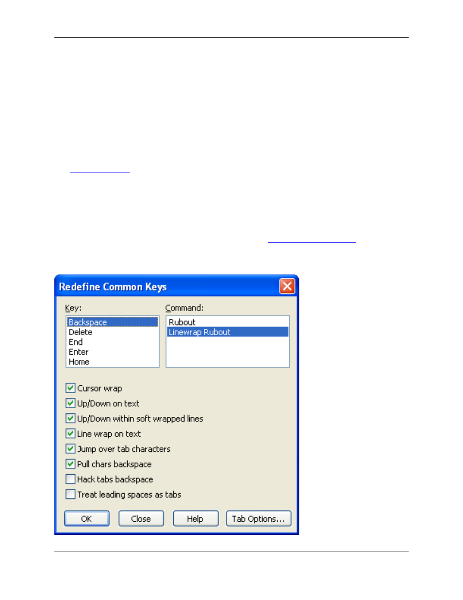 Redefine common keys dialog, Redefine common keys, Dialog | Redefine common, Keys dialog | Slick EDIT V3.3 User Manual | Page 455 / 568