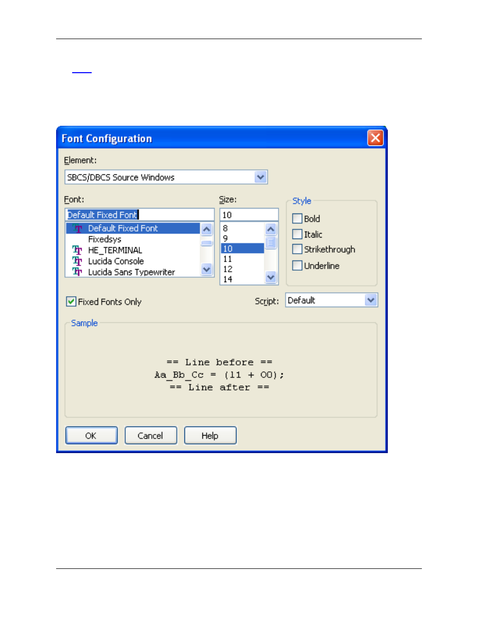 Font configuration dialog | Slick EDIT V3.3 User Manual | Page 477 / 568