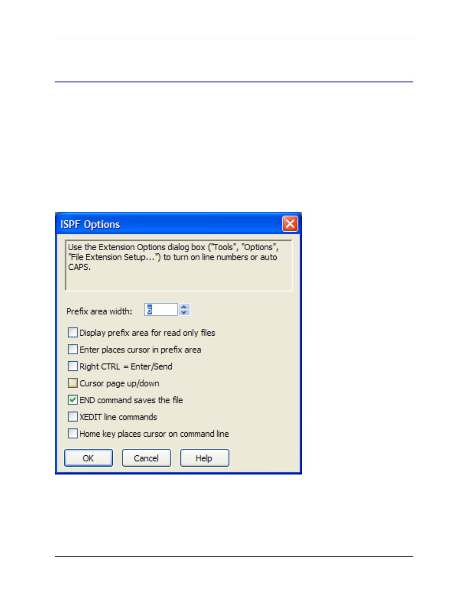 Using the ispf and xedit emulations, Ispf options dialog | Slick EDIT V3.3 User Manual | Page 523 / 568