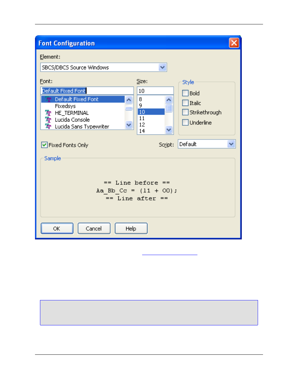 Recommended fonts for elements, Command line fonts | Slick EDIT V3.3 User Manual | Page 76 / 568
