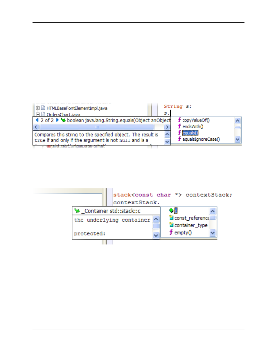 Parameter information, List members: example 1, List members: example 2 | Slick EDIT V3.3 User Manual | Page 85 / 568