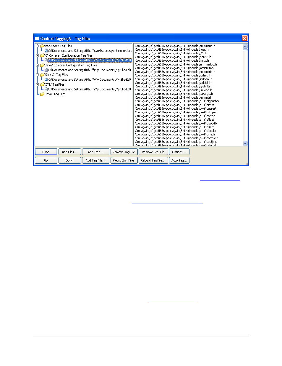 Tag file categories | Slick EDIT V3.3 User Manual | Page 93 / 568