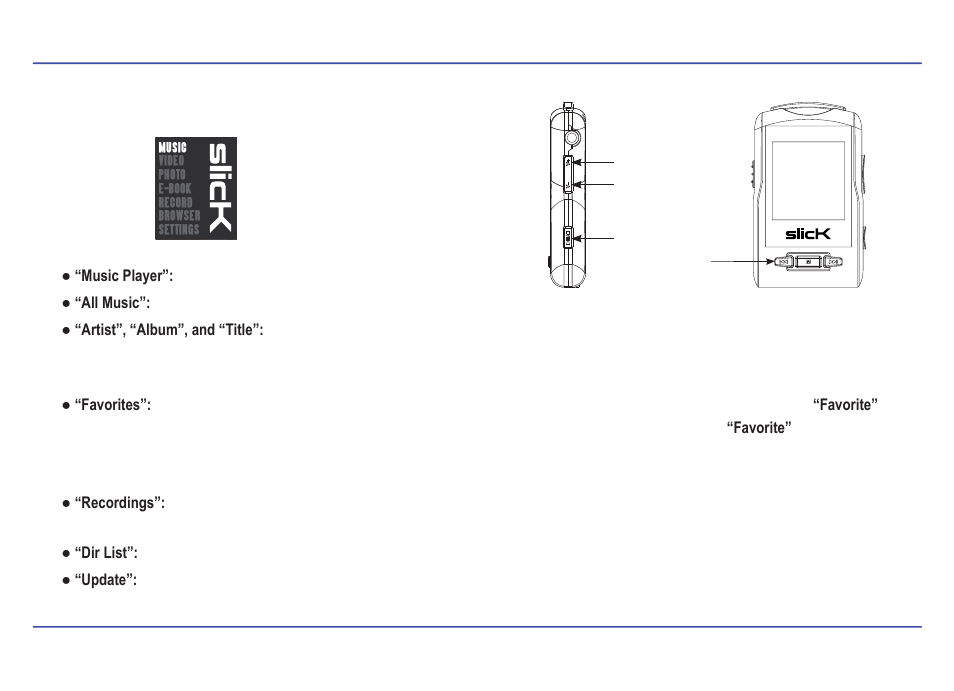 Using the music player | Slick MP417-2CB User Manual | Page 15 / 35