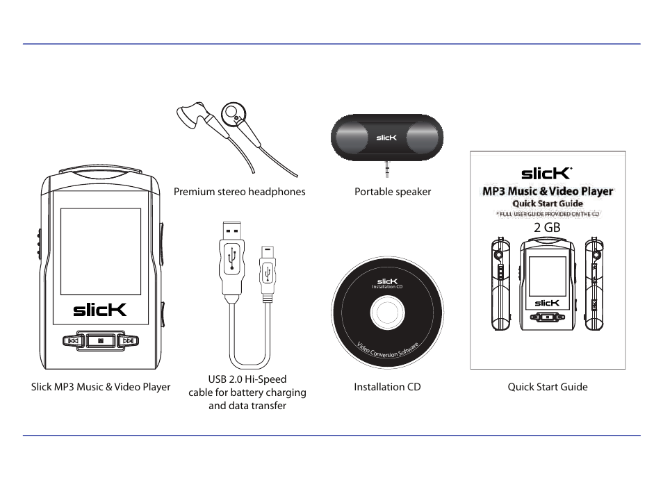 2 gb | Slick MP417-2CB User Manual | Page 4 / 35