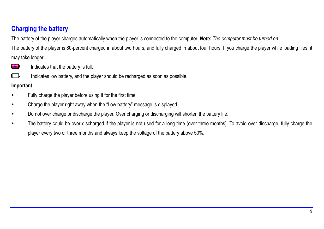 Charging the battery | Slick MP416SP-2 User Manual | Page 13 / 40