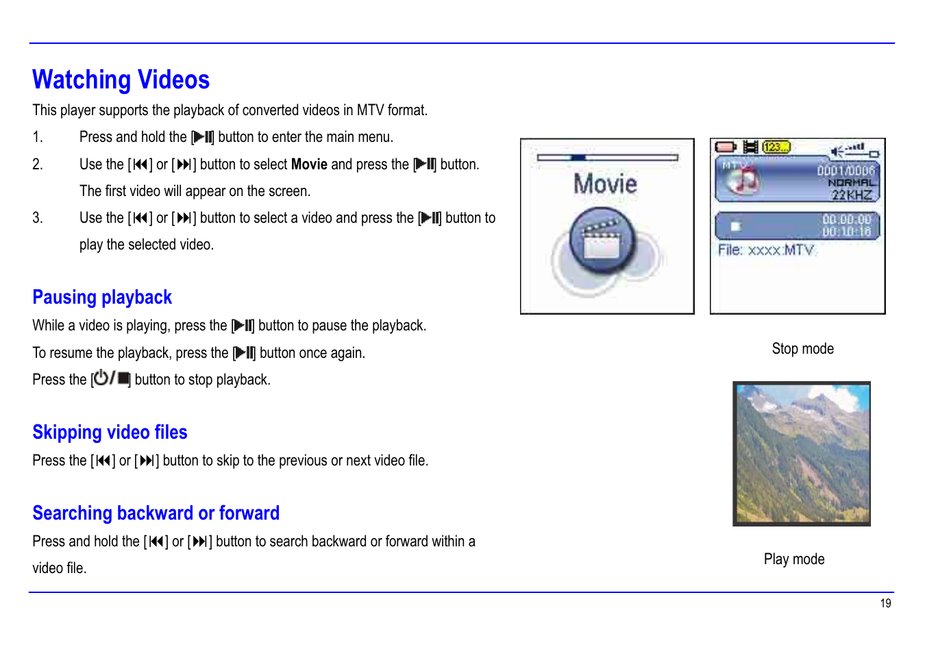 Watching videos | Slick MP416SP-2 User Manual | Page 23 / 40