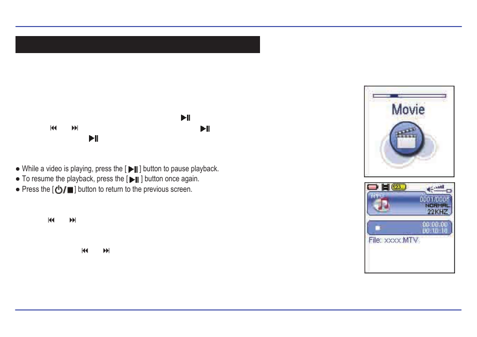 Movie / videos | Slick MP517TM-2 User Manual | Page 20 / 35