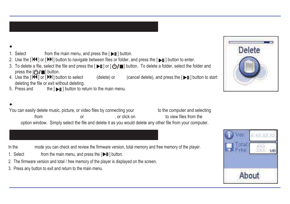 Delete about | Slick MP517TM-2 User Manual | Page 30 / 35