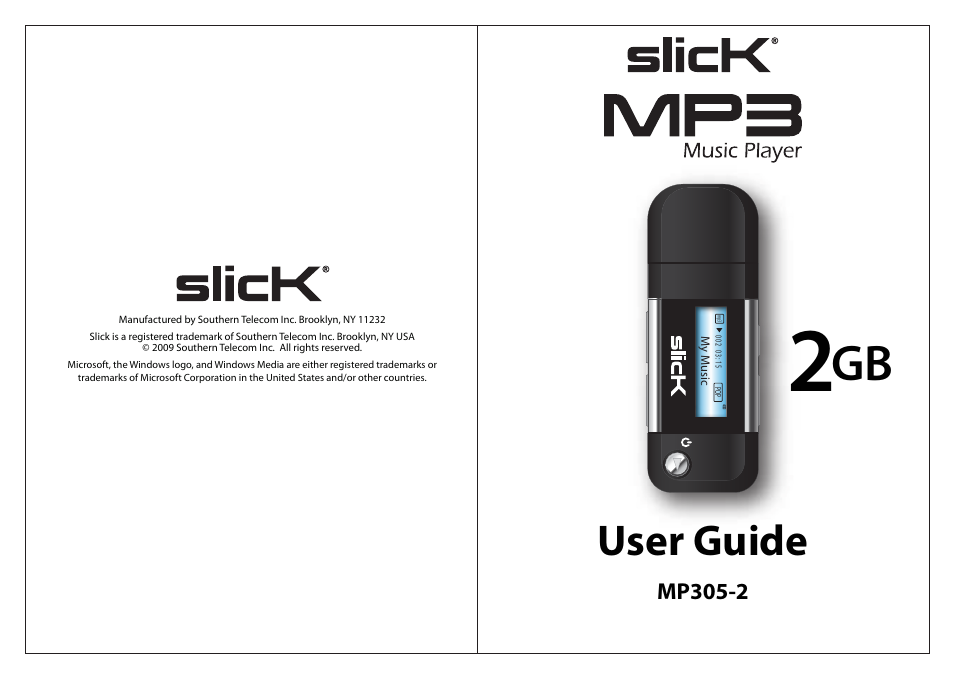 Slick MP305-2 User Manual | 8 pages