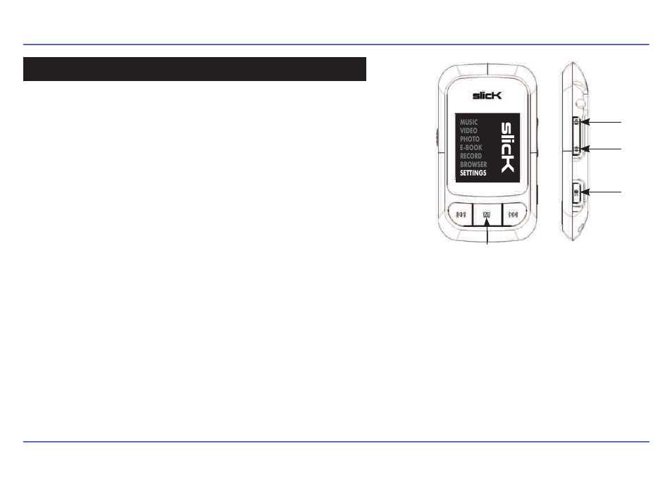Settings, Navigating the settings menu | Slick MP413-2 User Manual | Page 26 / 33