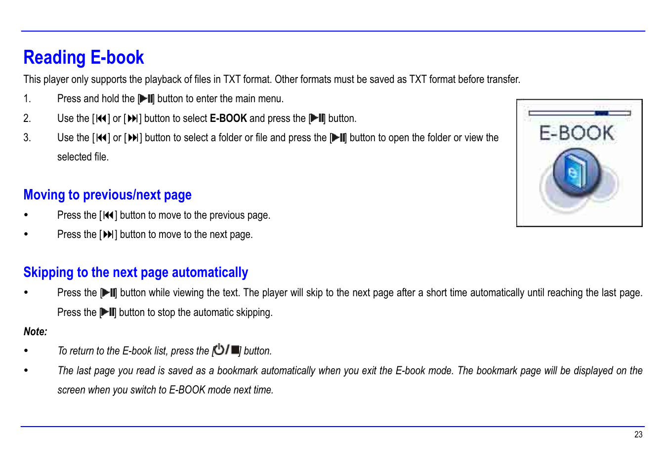 Reading e-book | Slick MP416-1 User Manual | Page 27 / 40