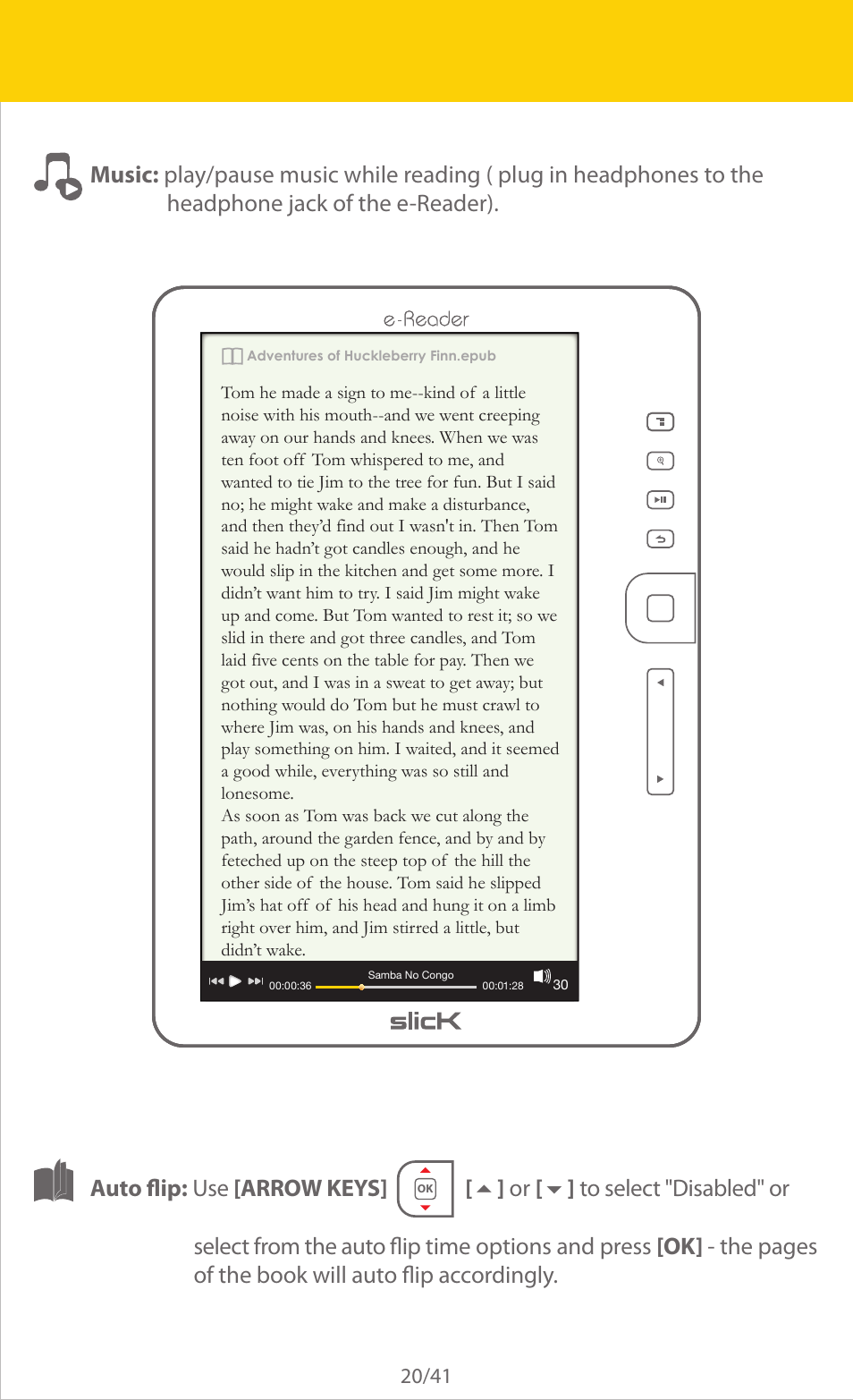 Slick ER701 User Manual | Page 20 / 41
