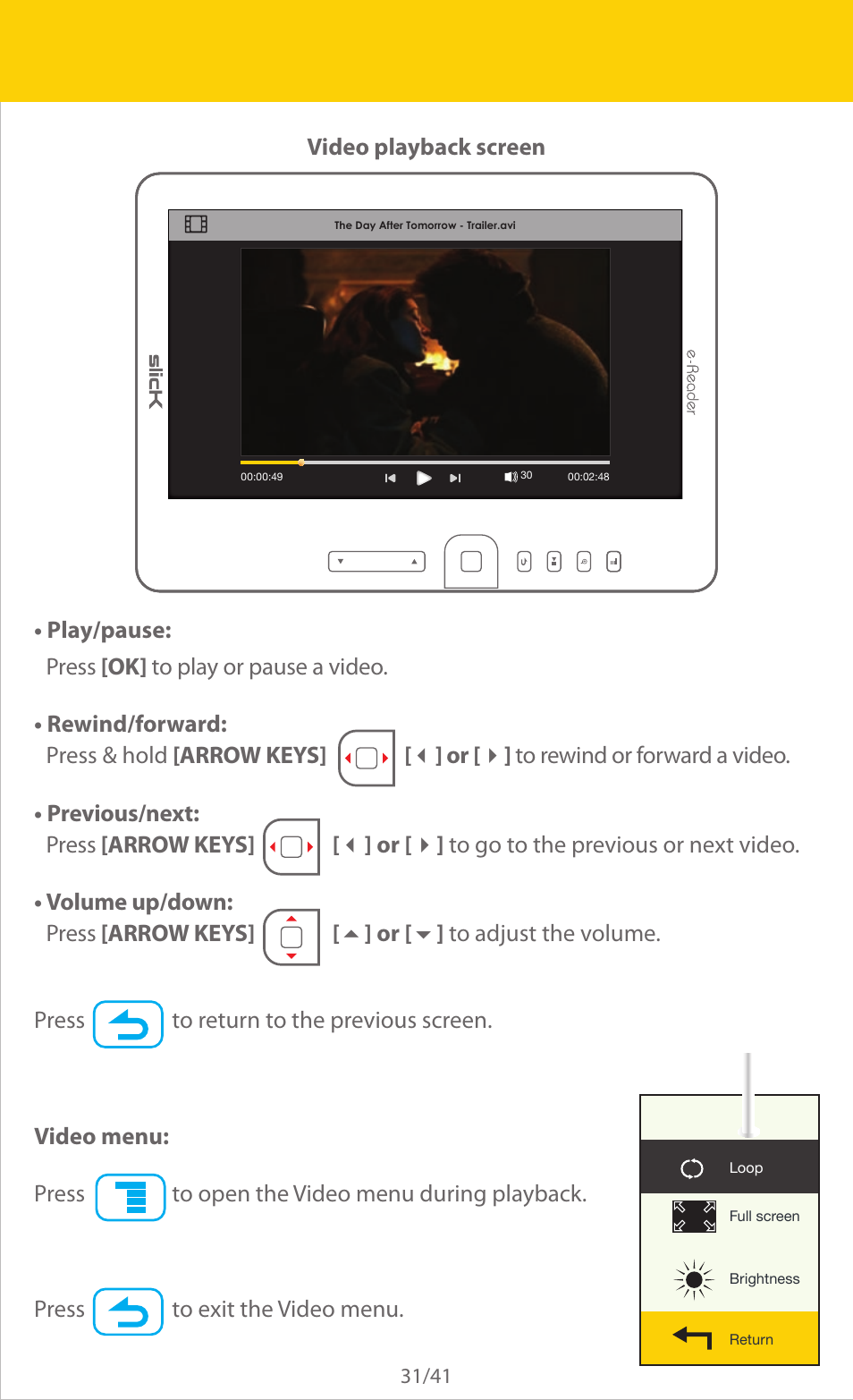 Slick ER701 User Manual | Page 31 / 41