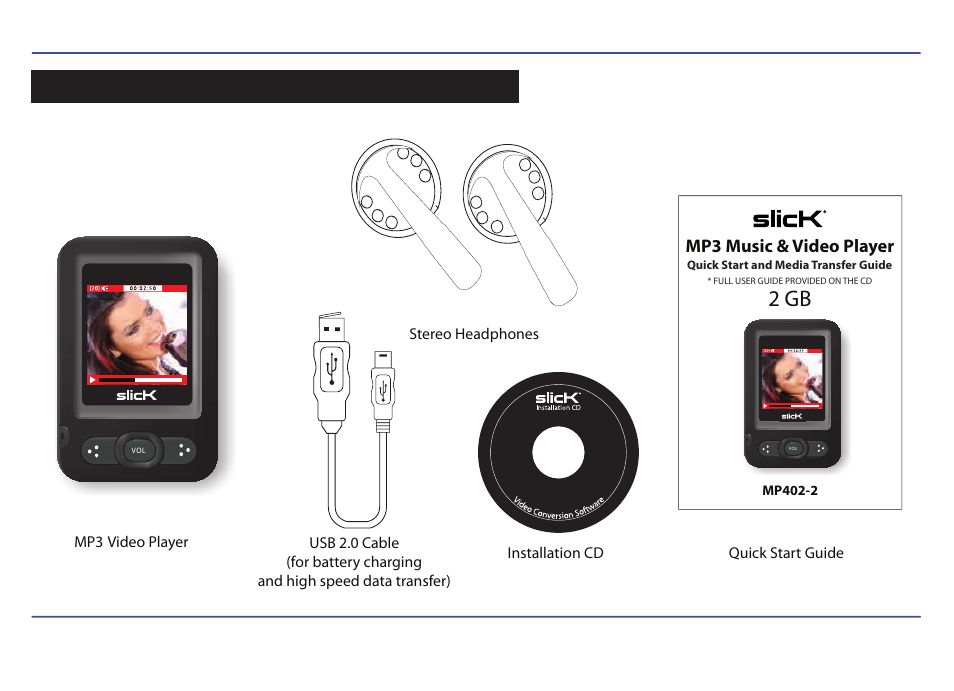 2 gb | Slick MP402-2 User Manual | Page 2 / 29