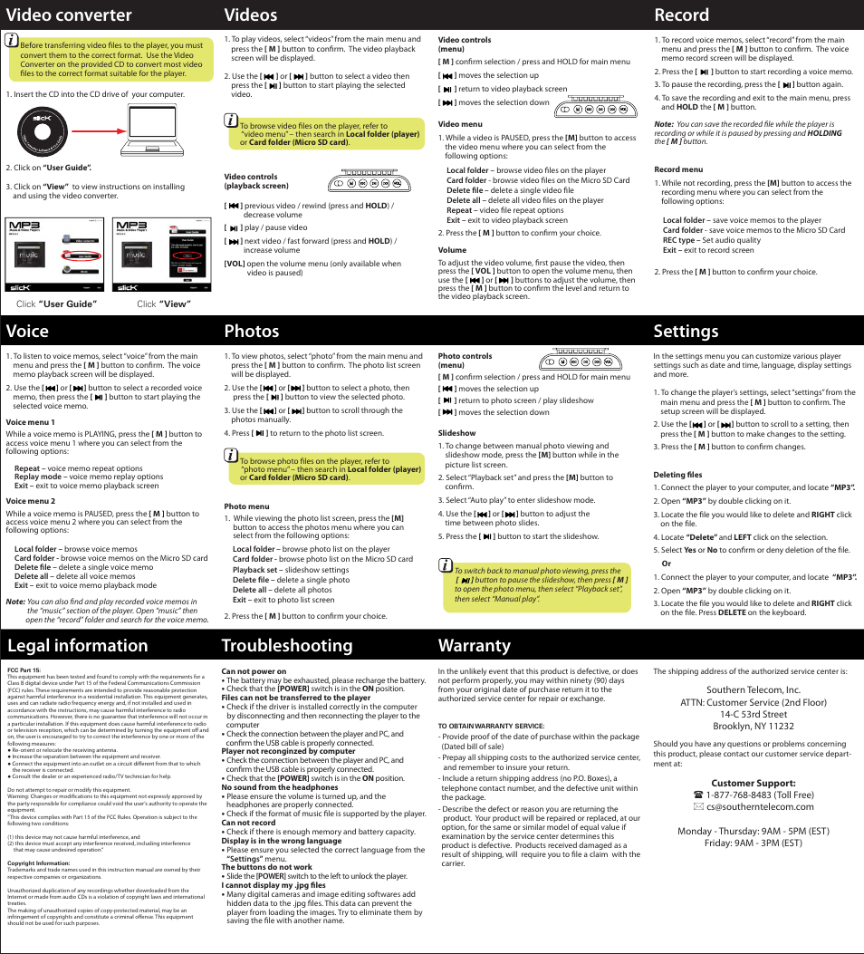 Slick MP518-4 User Manual | Page 2 / 2