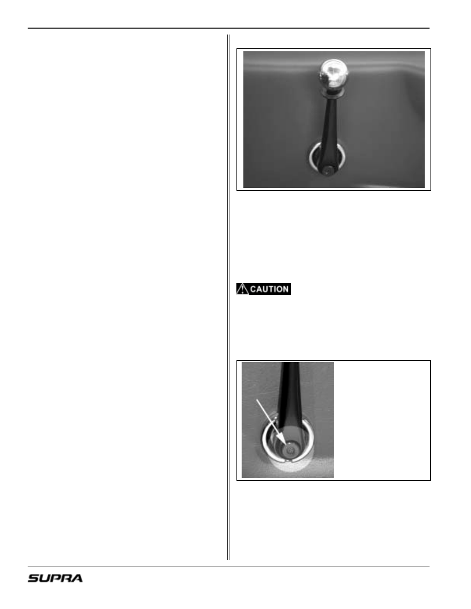 Throttle lever, Transmission lockout engine warm-up | Supra LAUNCH 20 User Manual | Page 28 / 88