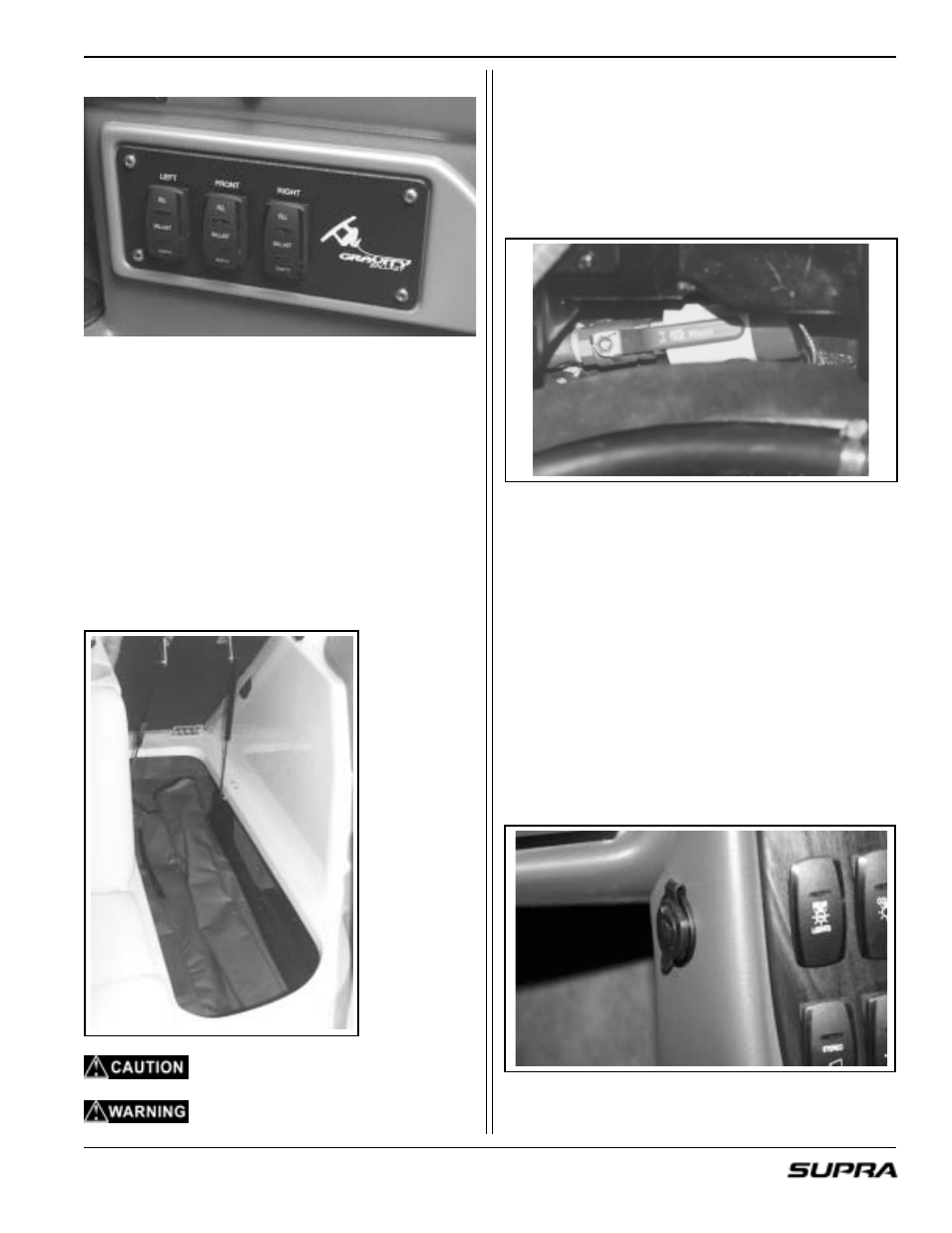 Gravity ballast system, Dc outlet | Supra LAUNCH 20 User Manual | Page 41 / 88