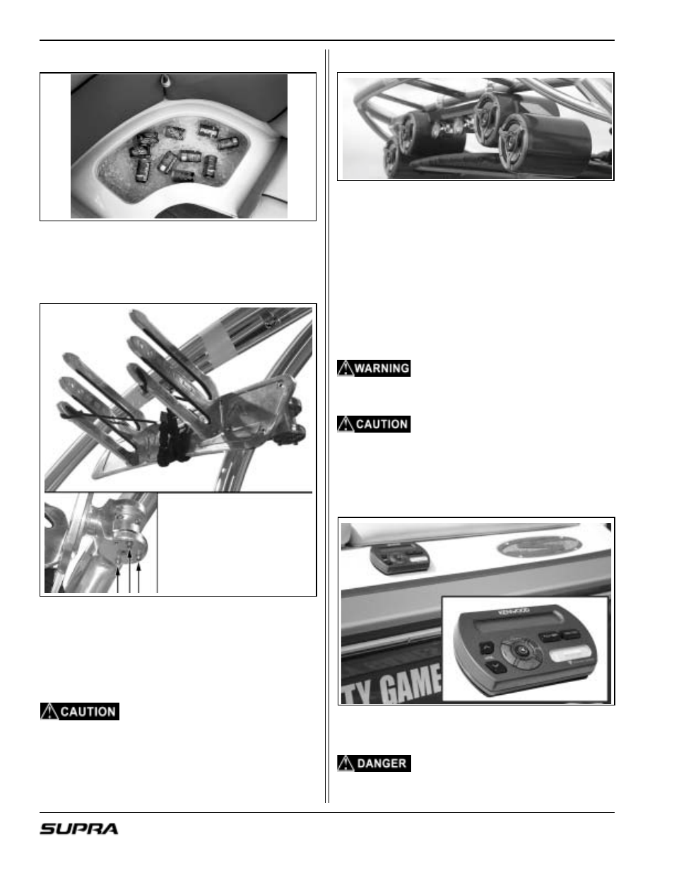Optional tower speakers cooler, Wakeboard racks, Transom mount stereo remote | Supra LAUNCH 20 User Manual | Page 54 / 88