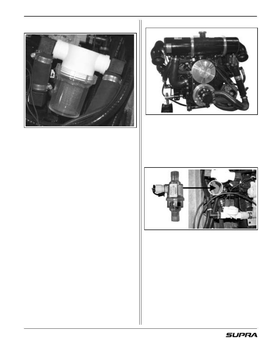 Optional walk-through curtain, Optional cd changer, Optional water strainer | Fresh water cooling system, Fresh water flush | Supra LAUNCH 20 User Manual | Page 57 / 88