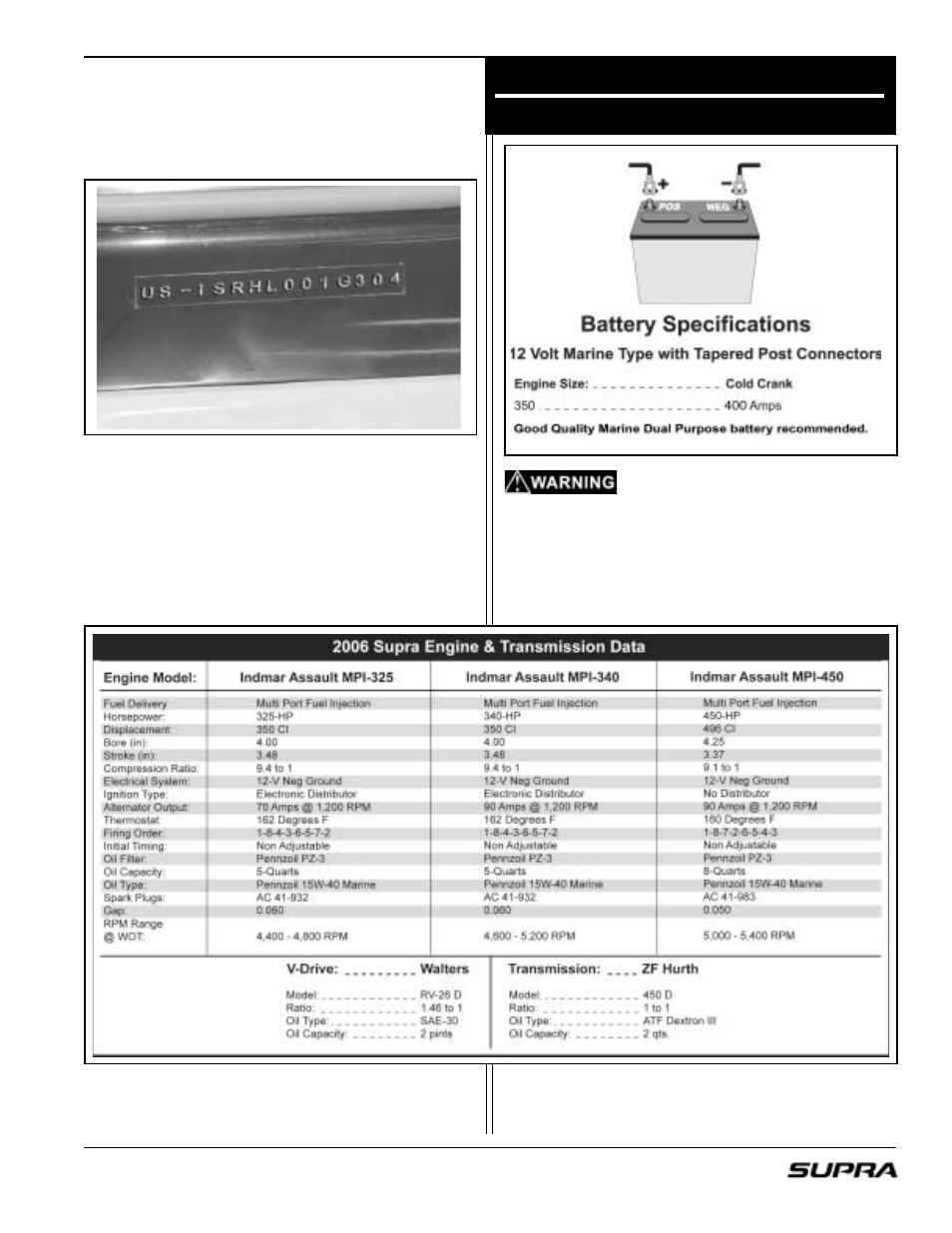 Technical information, Identification number | Supra LAUNCH 20 User Manual | Page 71 / 88