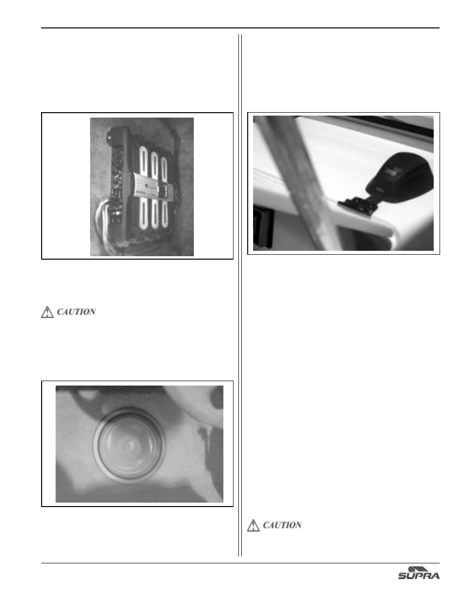 Optional walk-through curtain, Optional cd changer, Optional satellite radio | Optional stereo amp optional subwoofer, Optional water strainer, Air inflator | Supra SUNSPORT 24V User Manual | Page 49 / 74