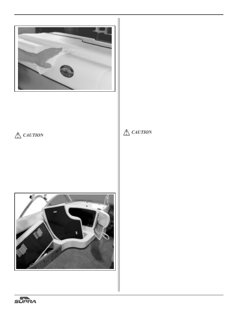 Upholstery care, Drying upholstery, Foreign deposits | Supra SUNSPORT 24V User Manual | Page 58 / 74