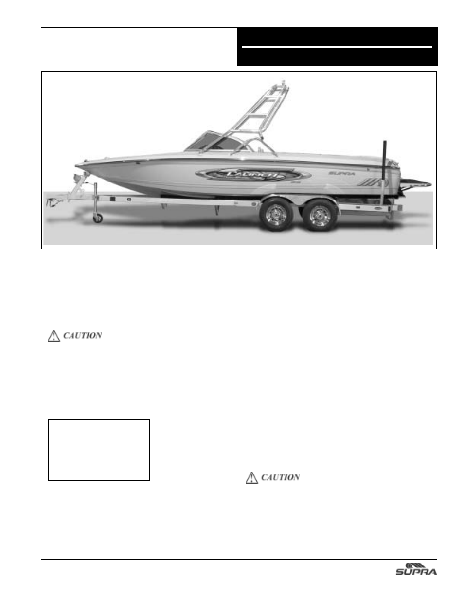 Trailer & towing, Connecting the trailer, Trailering your boat | Supra SUNSPORT 24V User Manual | Page 63 / 74