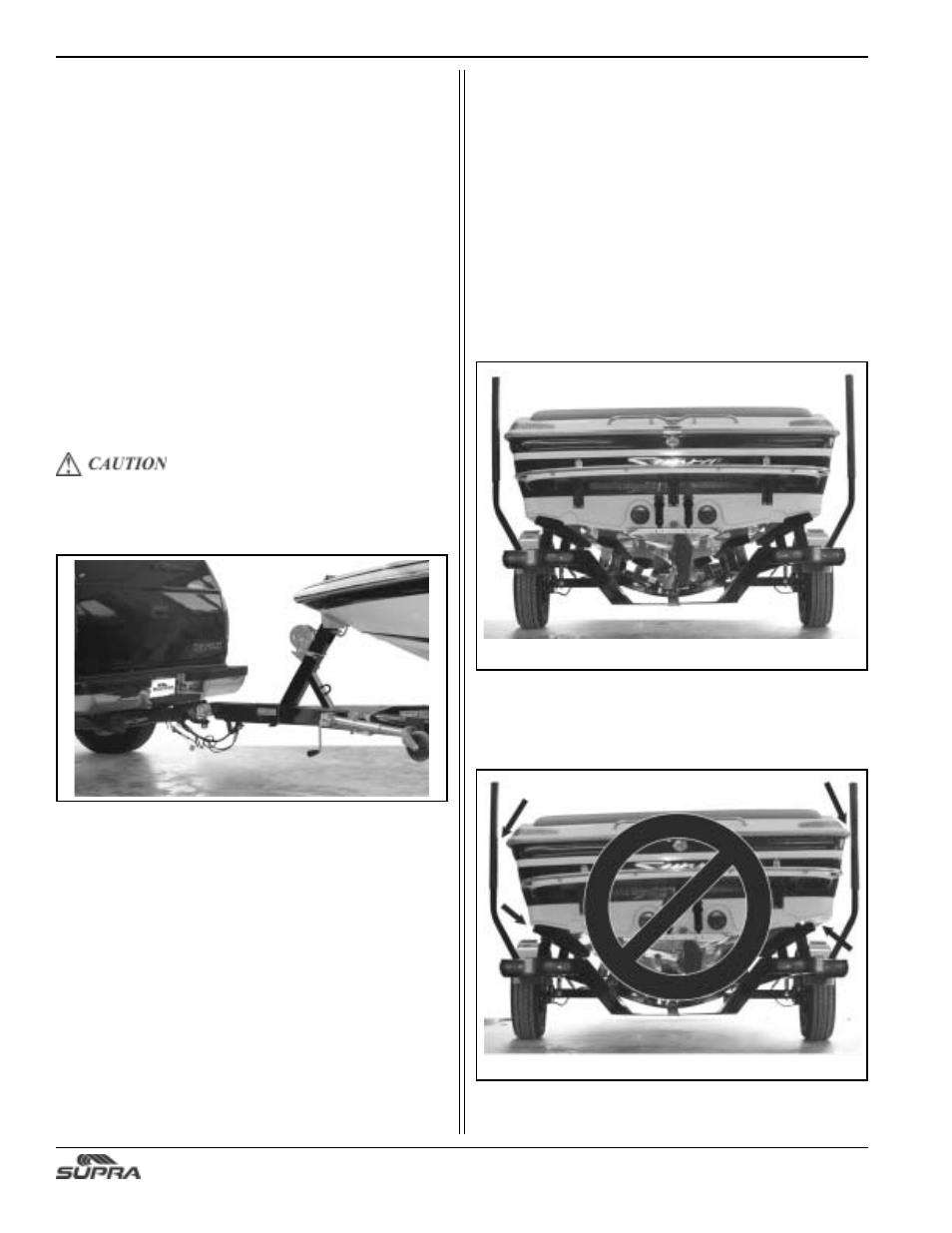 Connecting the trailer (continued) | Supra SUNSPORT 24V User Manual | Page 64 / 74