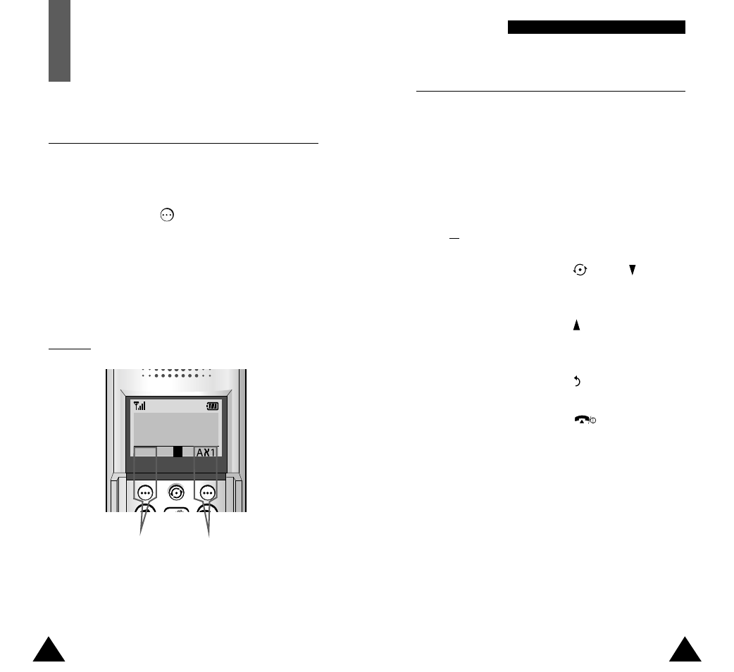 Selecting functions and options, Using the soft keys | Samsung STH-N271 User Manual | Page 15 / 56