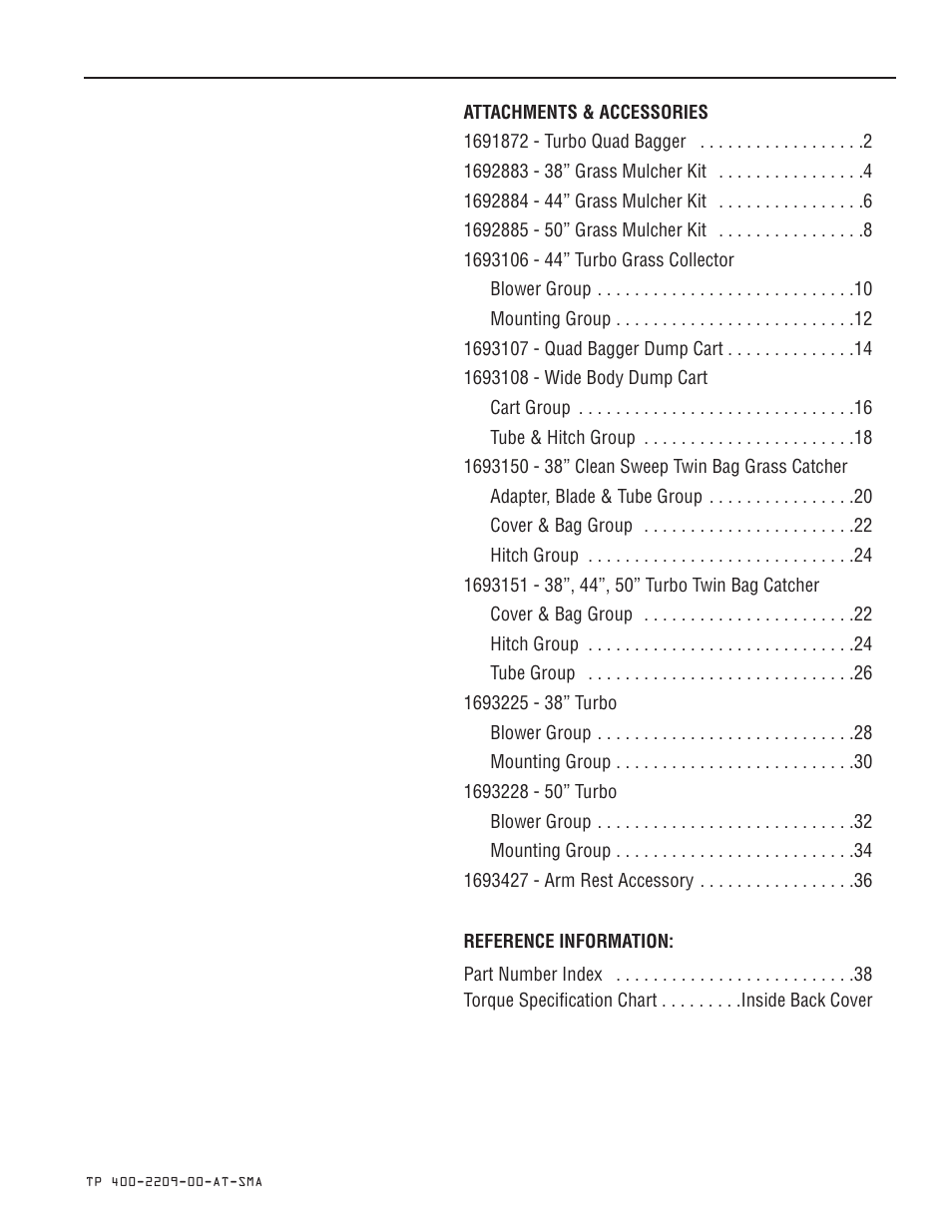 Simplicity Manufacturing 1693225 User Manual | Page 2 / 42