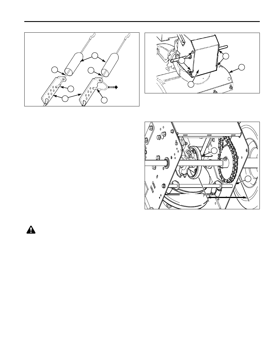 Warning, Large frame snowthrowers, Speed drive adjustment | Simplicity Manufacturing L1428E User Manual | Page 15 / 22