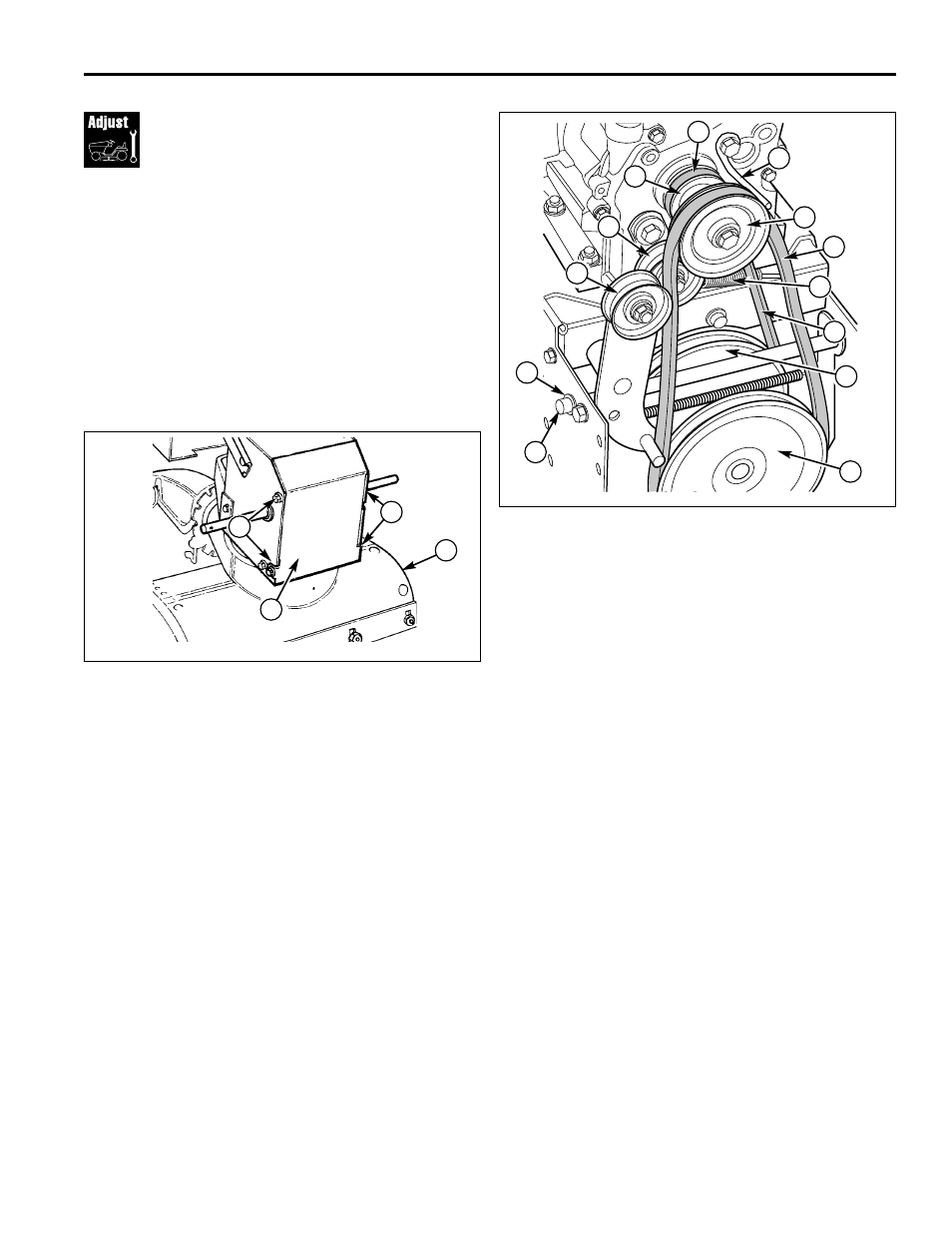 Belt replacement, Large frame snowthrowers | Simplicity Manufacturing L1428E User Manual | Page 19 / 22