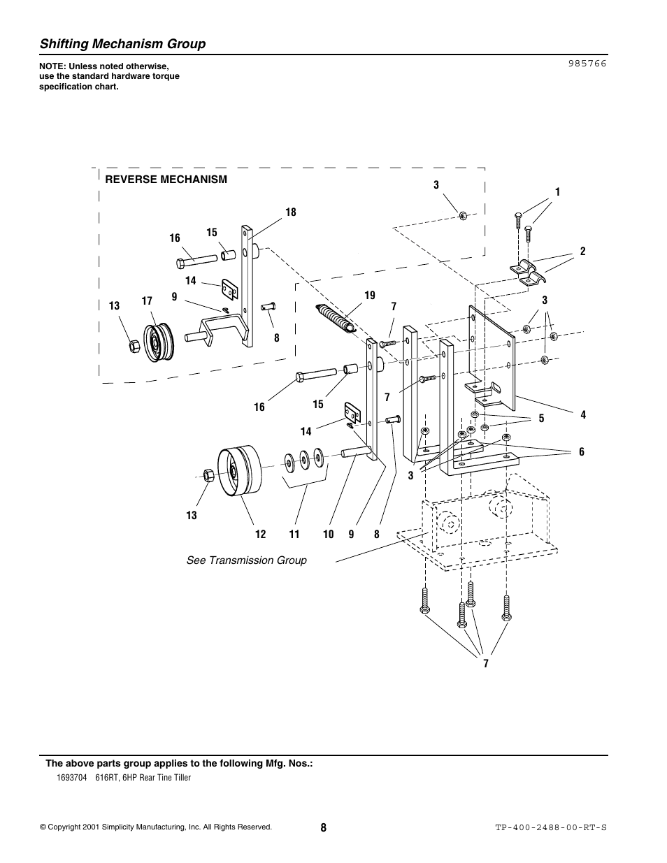 Simplicity Manufacturing 616RT User Manual | Page 10 / 21