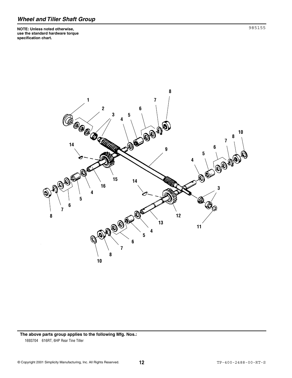 Simplicity Manufacturing 616RT User Manual | Page 14 / 21