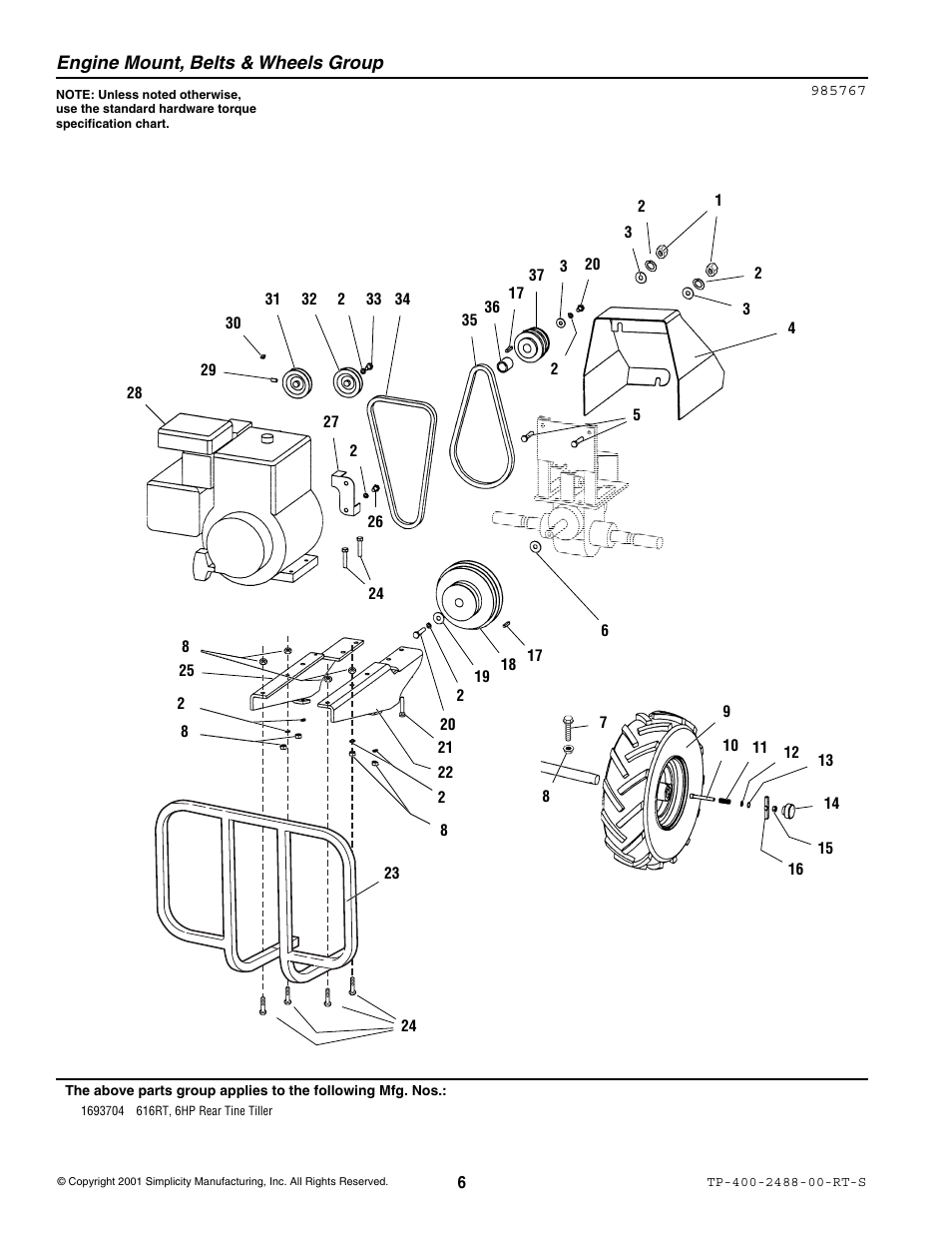 Simplicity Manufacturing 616RT User Manual | Page 8 / 21