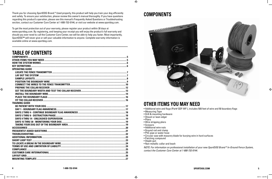 SportDOG In-Ground Fence 100A User Manual | Page 3 / 15