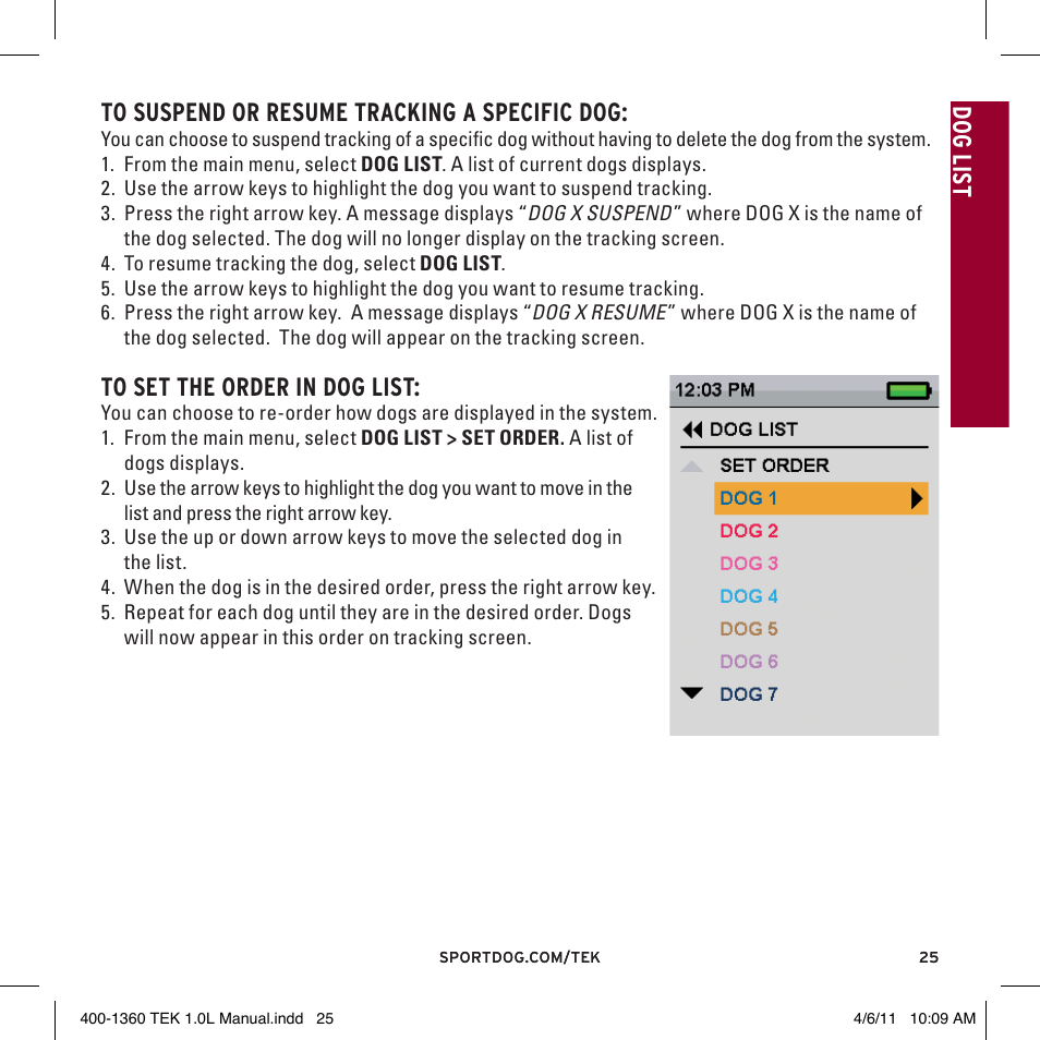 SportDOG TEK GPS Tracking 1 User Manual | Page 25 / 48