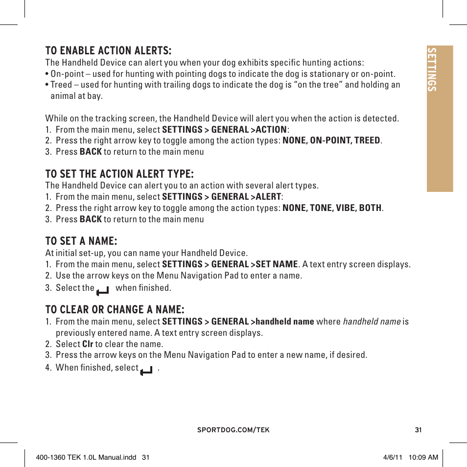 40 am, Cv t, P1 p2 | SportDOG TEK GPS Tracking 1 User Manual | Page 31 / 48