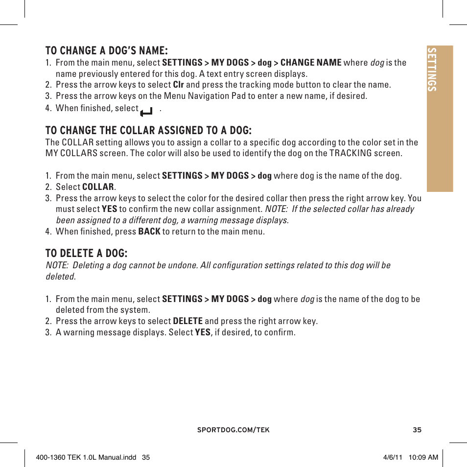 40 am, Cv t, P1 p2 | SportDOG TEK GPS Tracking 1 User Manual | Page 35 / 48