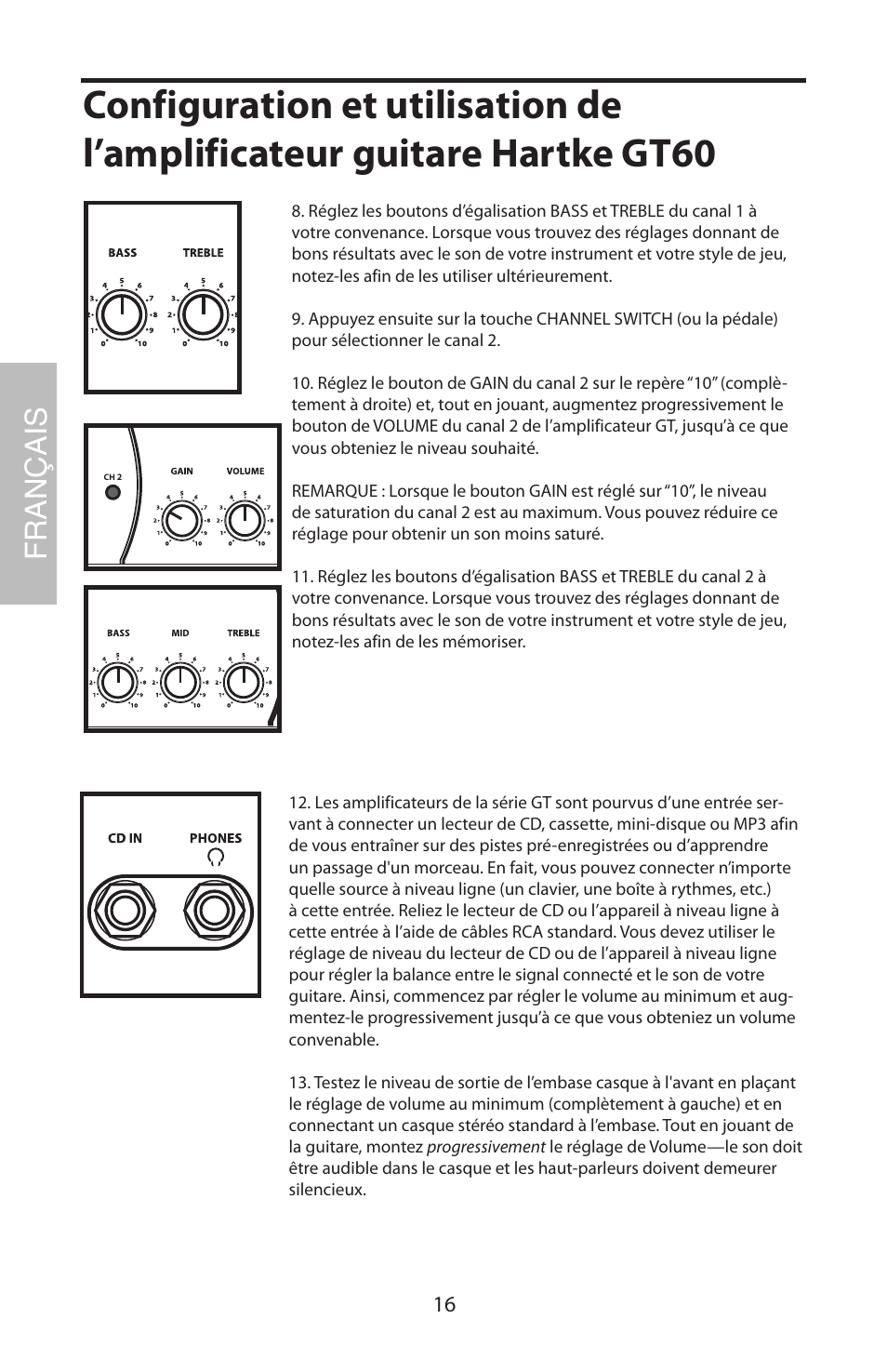 Français | Samson GT408 User Manual | Page 20 / 52