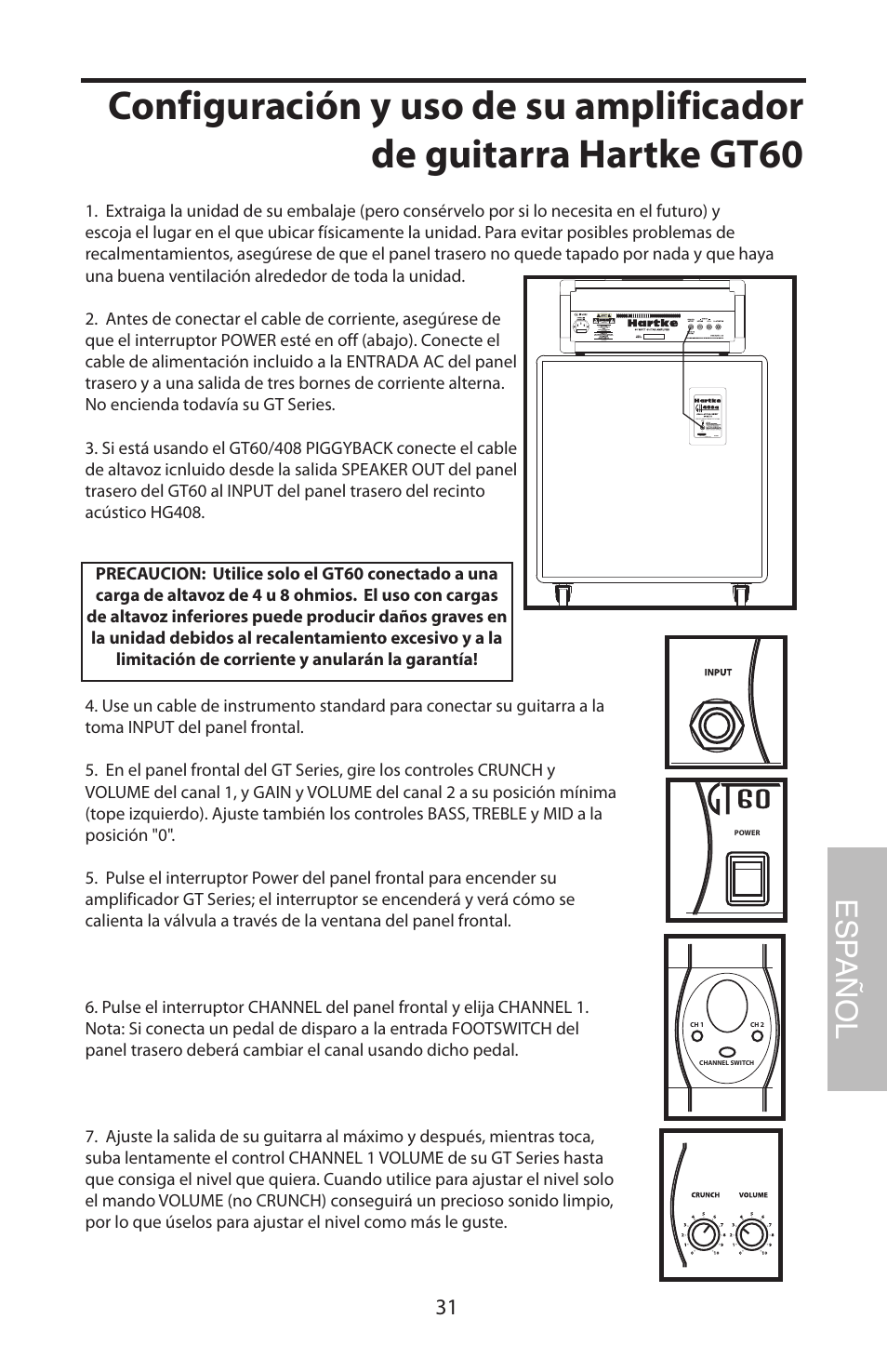 Esp añol | Samson GT408 User Manual | Page 35 / 52