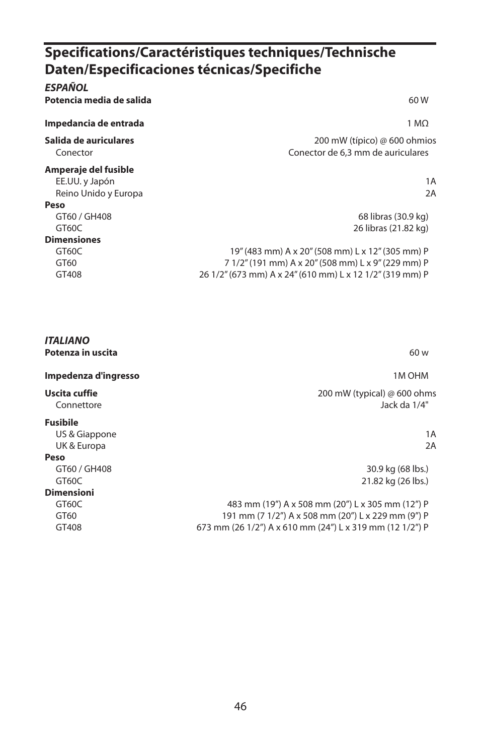 Samson GT408 User Manual | Page 50 / 52