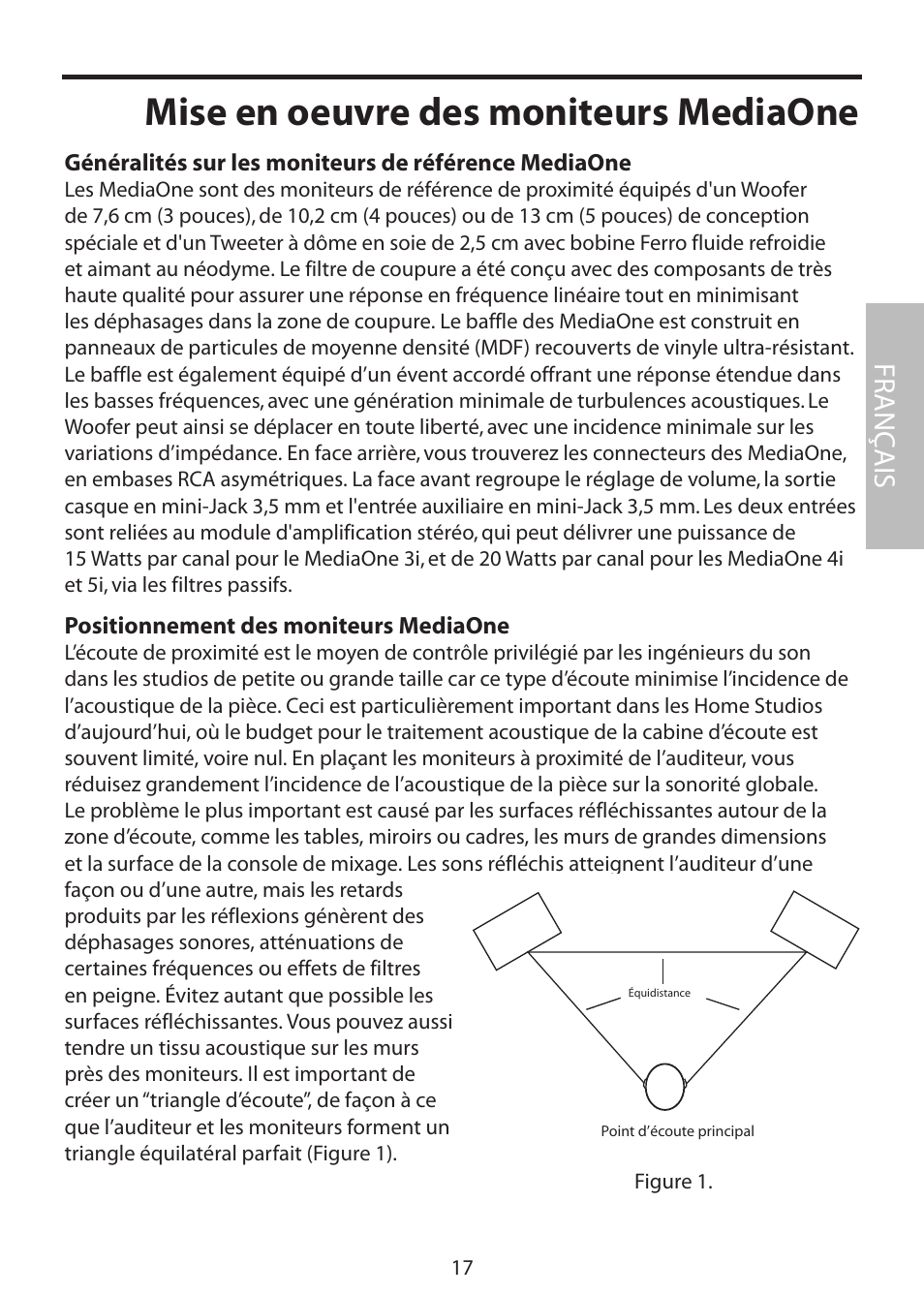Mise en oeuvre des moniteurs mediaone, Fr anç ais | Samson MediaOne 3a User Manual | Page 23 / 72