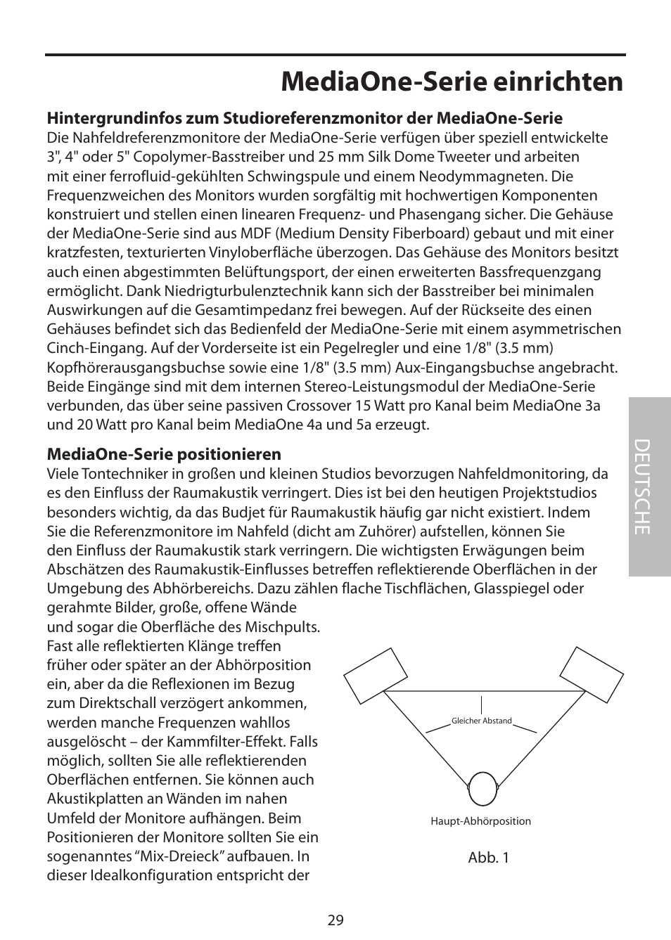 Mediaone-serie einrichten, Deut sche | Samson MediaOne 3a User Manual | Page 35 / 72