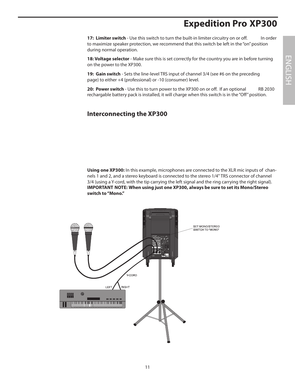 Expedition pro xp300, English | Samson XP100 User Manual | Page 13 / 60